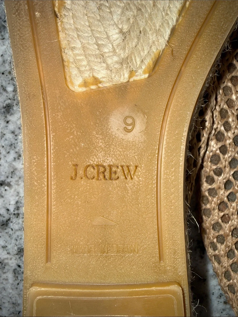 J. Crew Natural Tan Woven Mary Jane Espadrilles